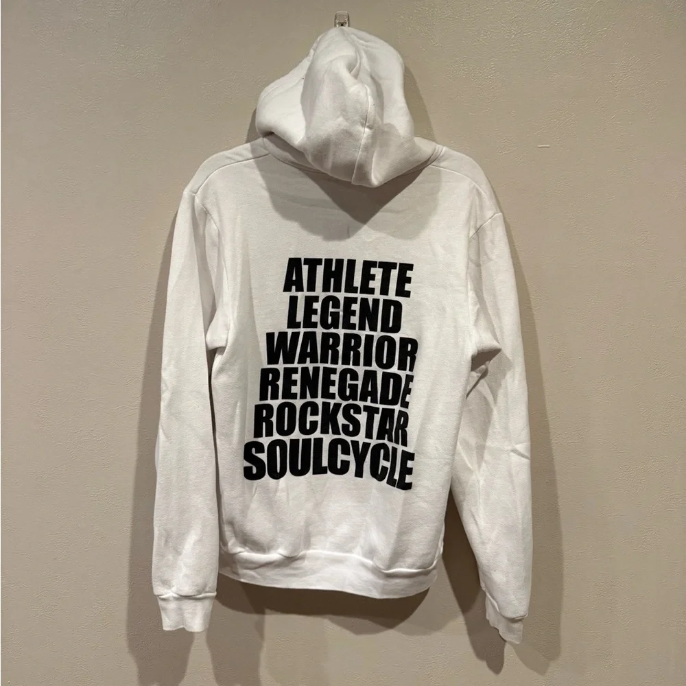 SoulCycle White Hoodie with Black Logo - Picture 2 of 3